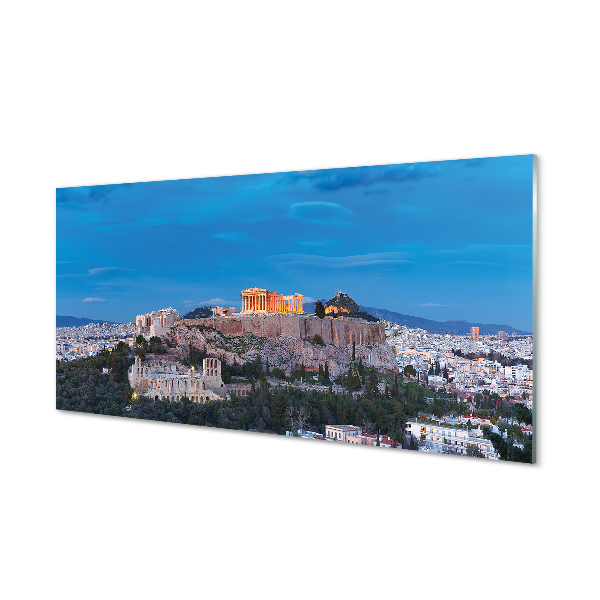 Konyhai üveg panel Görögország Panorama of Athens