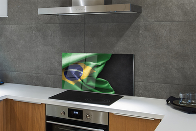 Konyhai üveg panel zászló Brazília