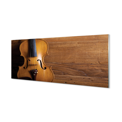 Konyhai üveg panel Hegedű, fa