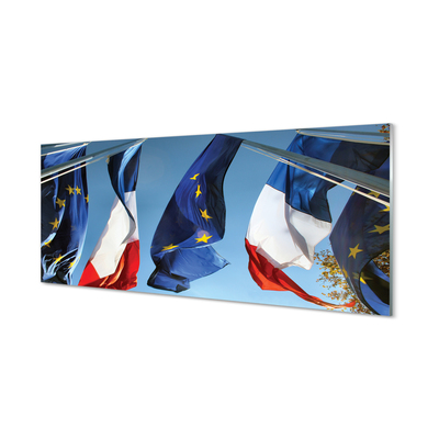 Konyhai üveg panel zászlók
