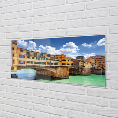 Konyhai üveg panel Olaszország River Bridges épületek