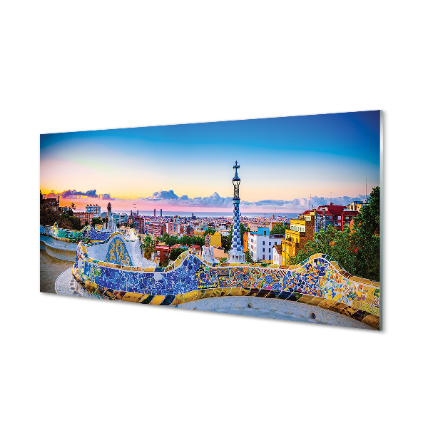 Konyhai üveg panel Spanyolország a város panorámája