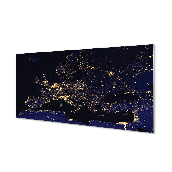 Konyhai üveg panel Fény ég térképe