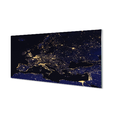 Konyhai üveg panel Fény ég térképe