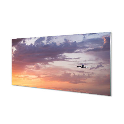 Konyhai üveg panel Felhők ég könnyű repülőgépek