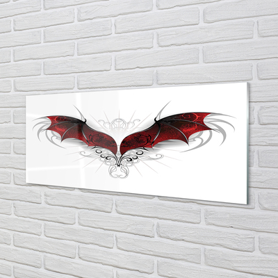 Konyhai üveg panel sárkány szárnyak