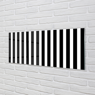Konyhai üveg panel Geometriai zebra csíkos