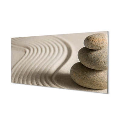 Konyhai üveg panel Sand kő struktúra