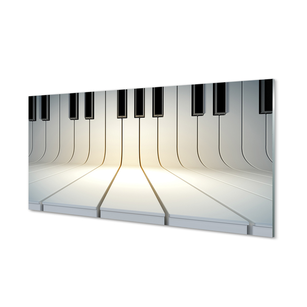 Konyhai üveg panel zongora billentyűk