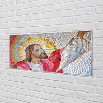 Konyhai üveg panel Mosaic Jesus