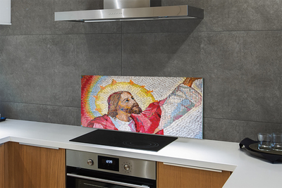 Konyhai üveg panel Mosaic Jesus