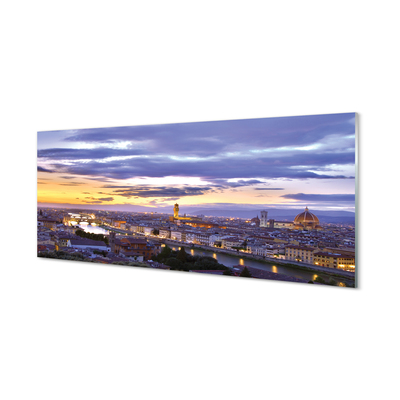 Konyhai üveg panel Olaszország River naplemente