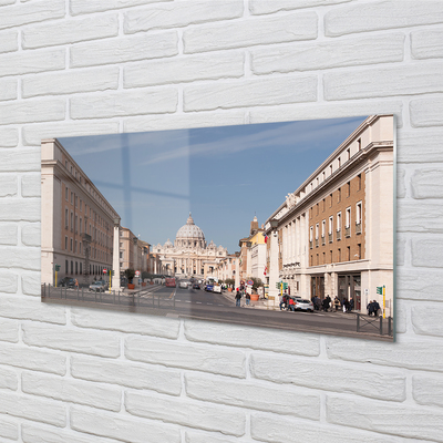 Konyhai üveg panel Róma székesegyház épületek utcák