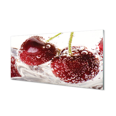 Konyhai üveg panel nedves cseresznye