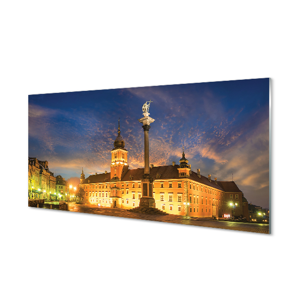 Konyhai üveg panel Warsaw Old Town naplemente