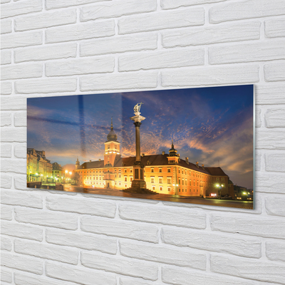 Konyhai üveg panel Warsaw Old Town naplemente
