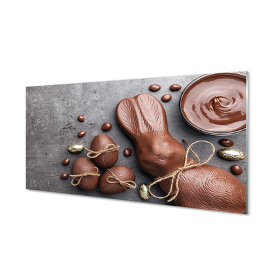 Konyhai üveg panel Csokoládébonbon nyúl
