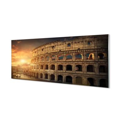 Konyhai üveg panel Róma Colosseum naplemente