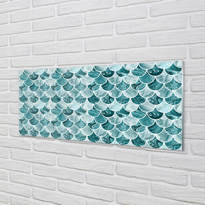 Konyhai üveg panel Fish Scale mintázat