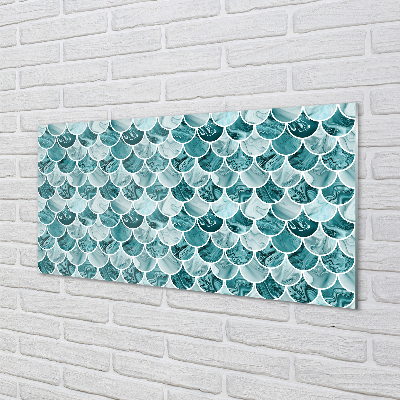 Konyhai üveg panel Fish Scale mintázat