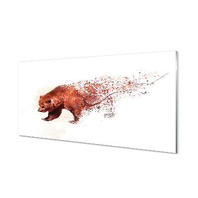 Konyhai üveg panel Medve