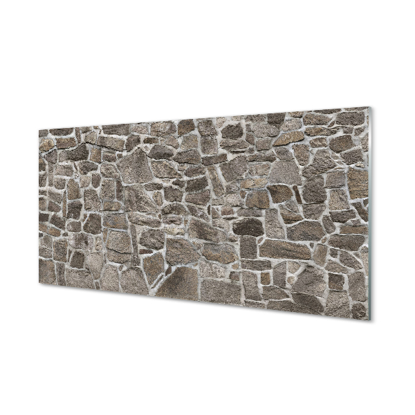 Konyhai üveg panel Kő falazat tégla