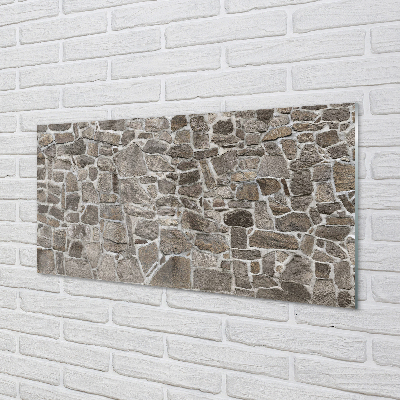 Konyhai üveg panel Kő falazat tégla