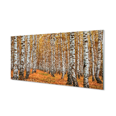 Konyhai üveg panel őszi fák