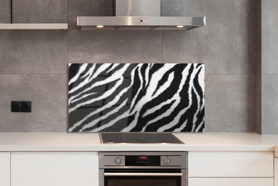 Konyhai üveg panel zebra szőrme
