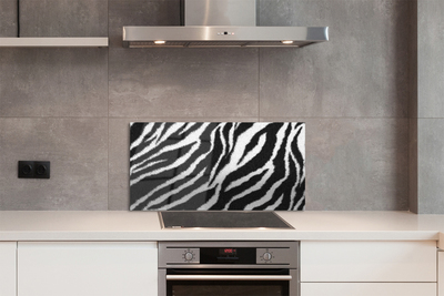 Konyhai üveg panel zebra szőrme