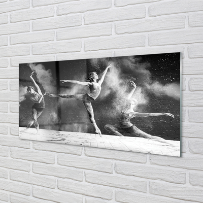 Konyhai üveg panel Női balerinák füst