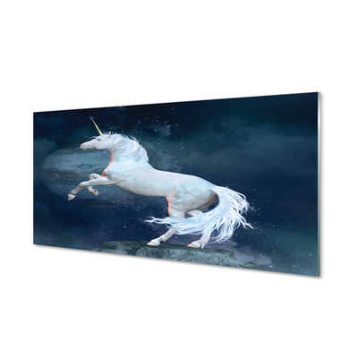 Konyhai üveg panel Unicorn bolygó ég