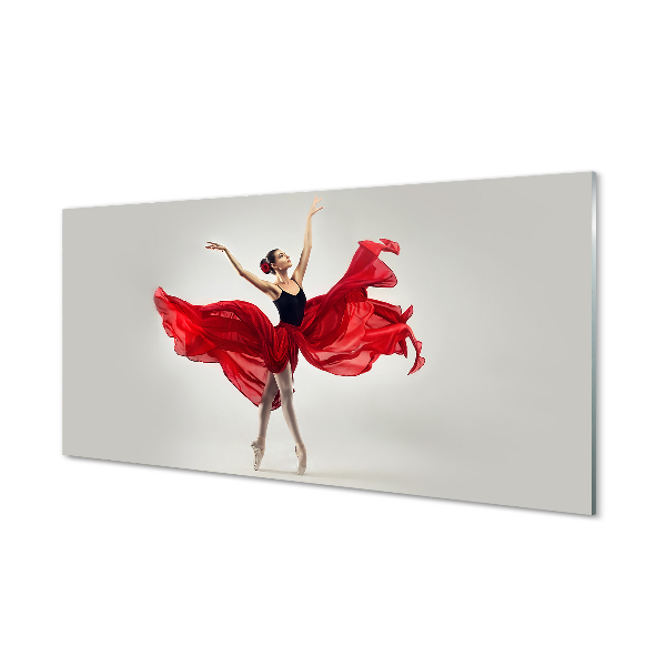 Konyhai üveg panel balerina nő