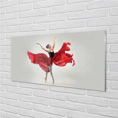 Konyhai üveg panel balerina nő
