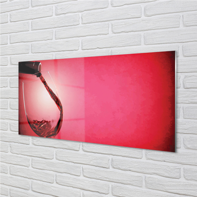 Konyhai üveg panel Piros háttér üveg bal
