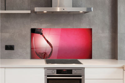 Konyhai üveg panel Piros háttér üveg bal