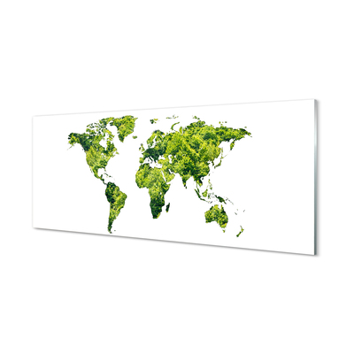Konyhai üveg panel Térkép a zöld fű