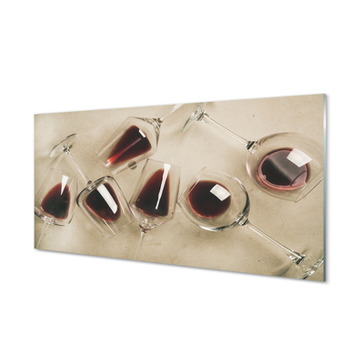 Konyhai üveg panel borospoharak