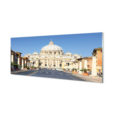 Konyhai üveg panel Róma székesegyház utcák épületek