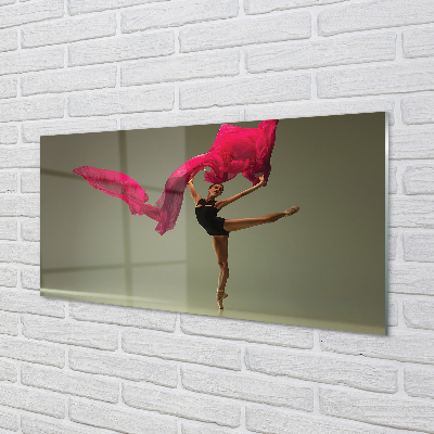 Konyhai üveg panel Balerina rózsaszín anyag