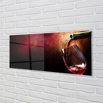 Konyhai üveg panel vörösbor