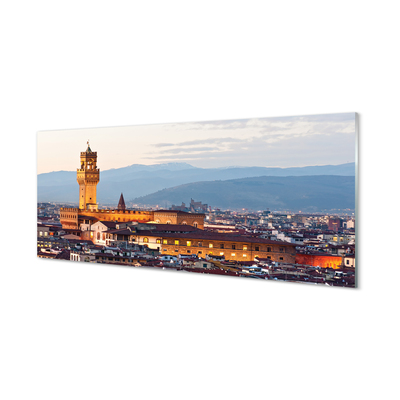 Konyhai üveg panel Olaszország Castle naplemente panoráma