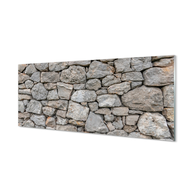 Konyhai üveg panel Stone wall fal