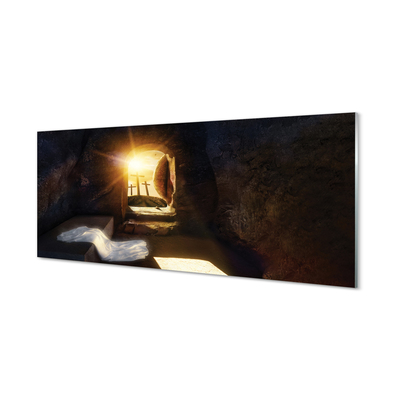 Konyhai üveg panel Cave keresztezi a Nap