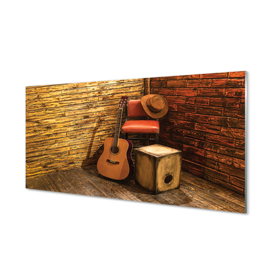 Konyhai üveg panel Guitar kalap szék