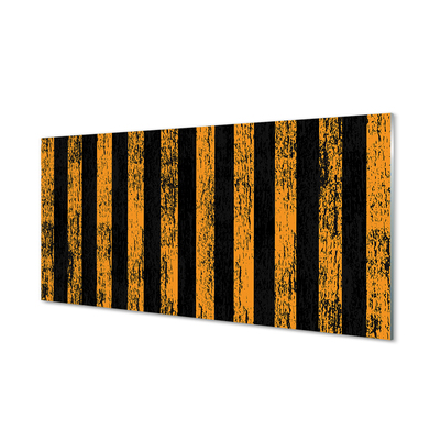 Konyhai üveg panel Szabálytalan sárga csíkok