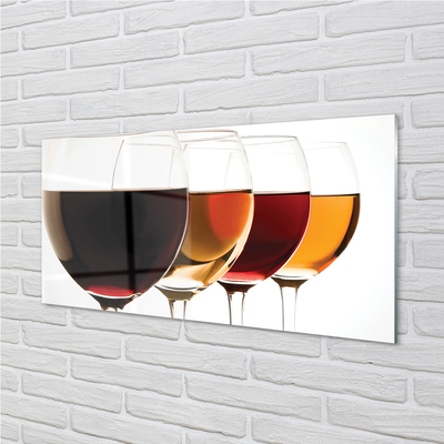 Konyhai üveg panel pohár bor