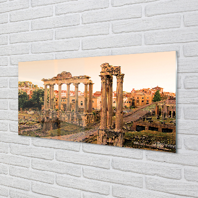 Konyhai üveg panel Róma Roman Forum napkelte