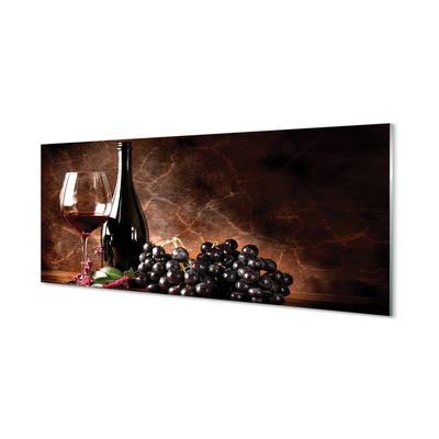 Konyhai üveg panel pohár bor