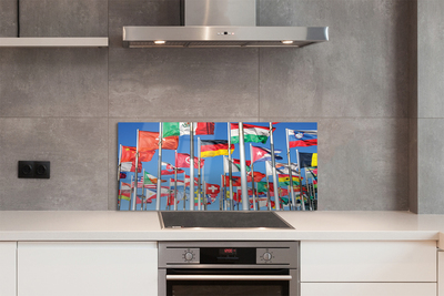 Konyhai üveg panel Zászló